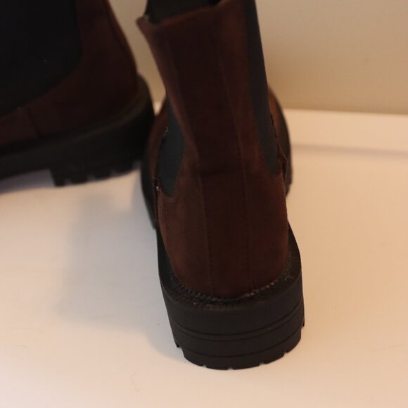 Sincerely Jules Lug Sole Brown Ankle boots Size 7.5 - Picture 3 of 10